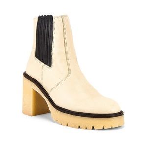 NWT Free People James Chelsea Boot in White/Ivory